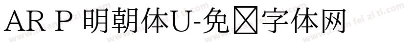 AR P 明朝体U字体转换